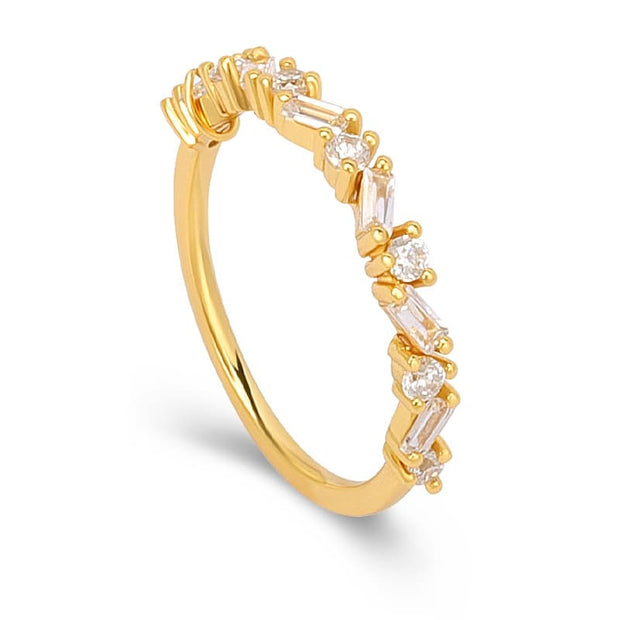 Irregular Shape Baguette Ring SR00022