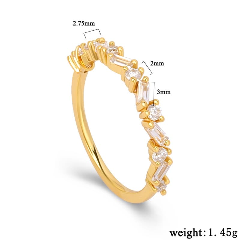 Irregular Shape Baguette Ring