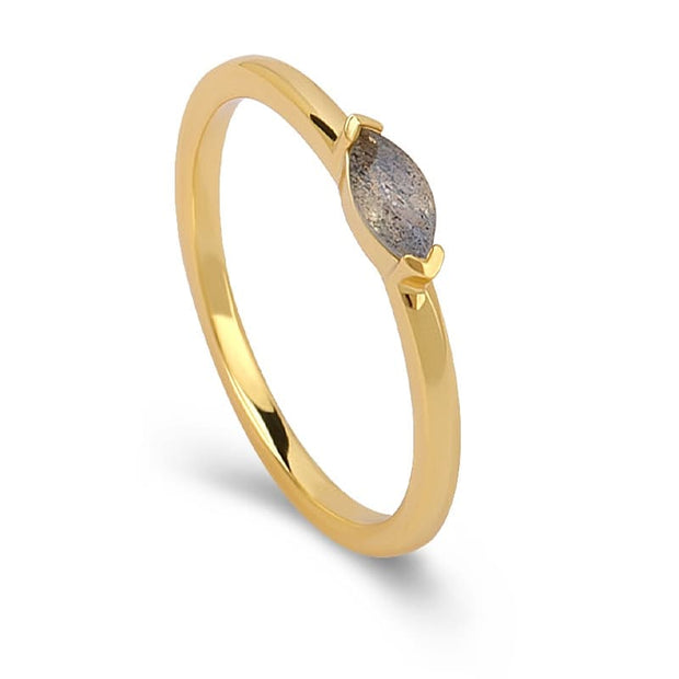3.5mm Marquise Labradorite Ring