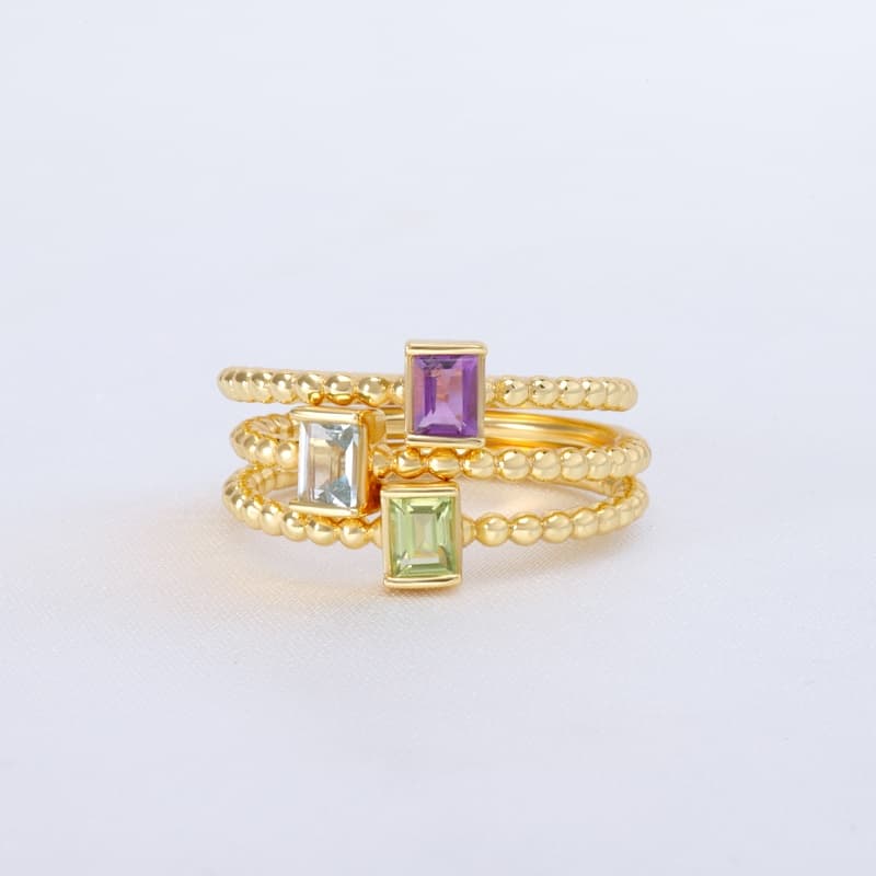 Blue Topaz Baguette Ring
