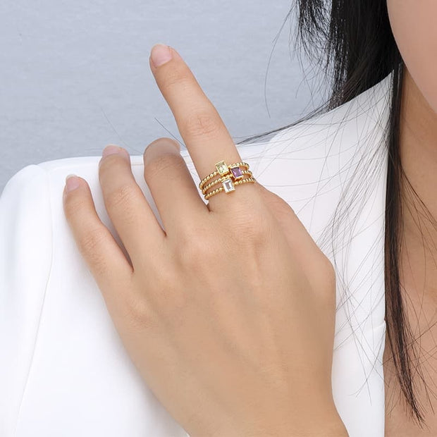 Blue Topaz Baguette Ring