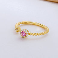 Sapphire Open Ring Bead Shank