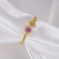 Sapphire Open Ring Bead Shank