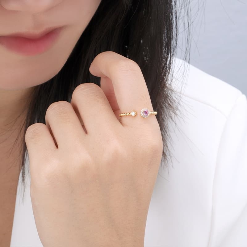 Sapphire Open Ring Bead Shank