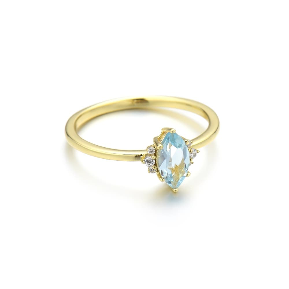 Sky Blue Topaz Marquise Ring