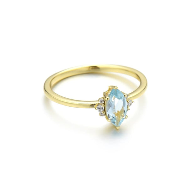 Sky Blue Topaz Marquise Ring
