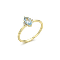 Sky Blue Topaz Marquise Ring