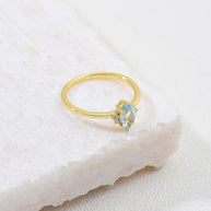 Sky Blue Topaz Marquise Ring