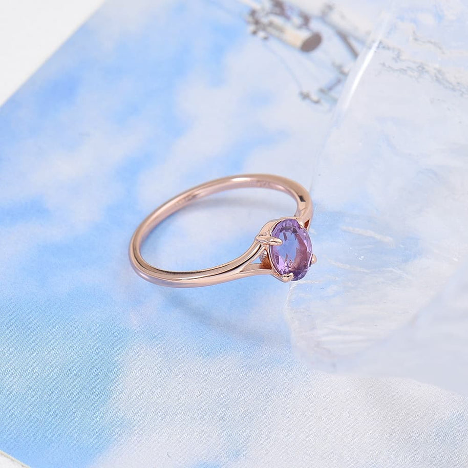 Oval Brazil Amethyst Ring