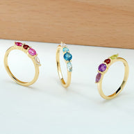 Colorful Amethyst Marquise Ring