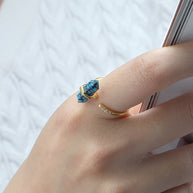 Hexagon Wire Turquoise Ring