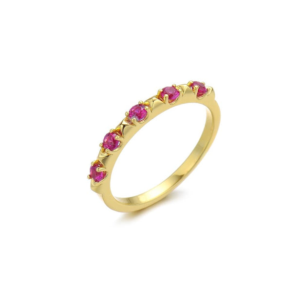 Ruby Natural Stone Gemstone Ring SR00058