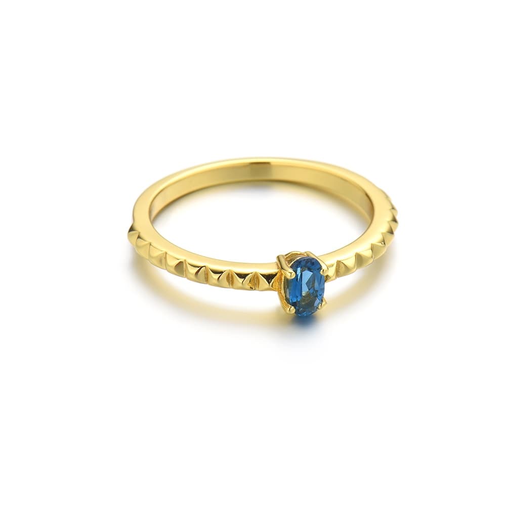 Oval London Blue Topaz Ring