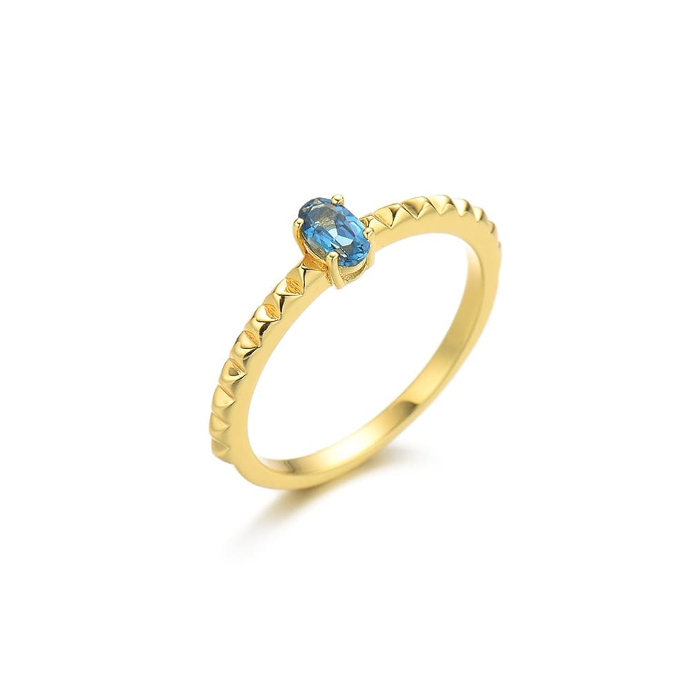Oval London Blue Topaz Ring