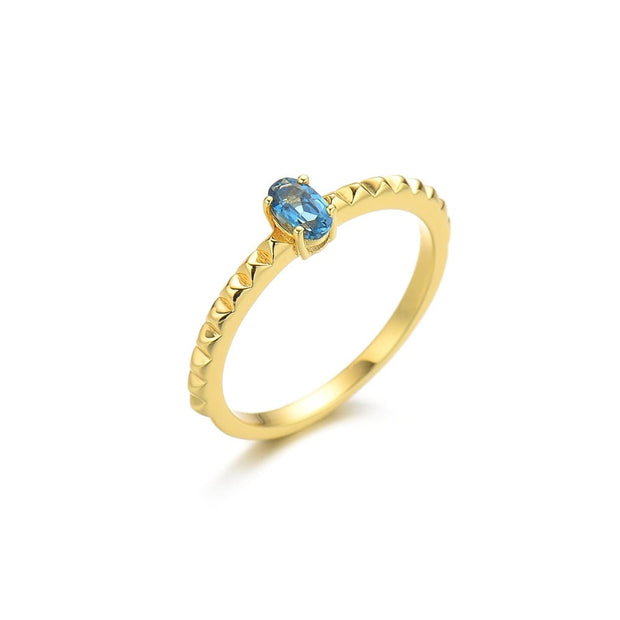 Oval London Blue Topaz Ring