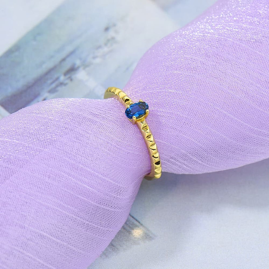 Oval London Blue Topaz Ring