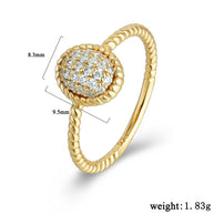 Oval Retro White Twisted Ring