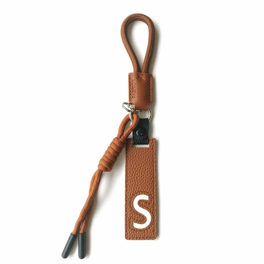 Whale Keychain | Leather Letter Charm | Cute Bag Pendant