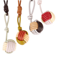 Handmade Two-Tone Keychain | Versatile Braided Ball Charm