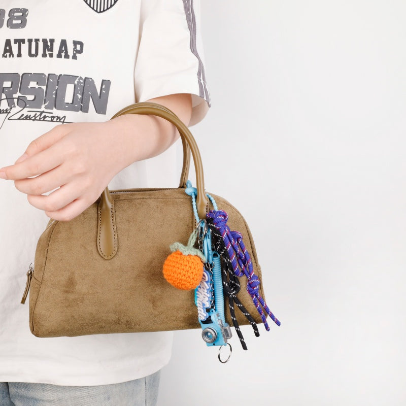 Unique Gift Keychain | Funny Crochet Fruit Veggie Plush Toy