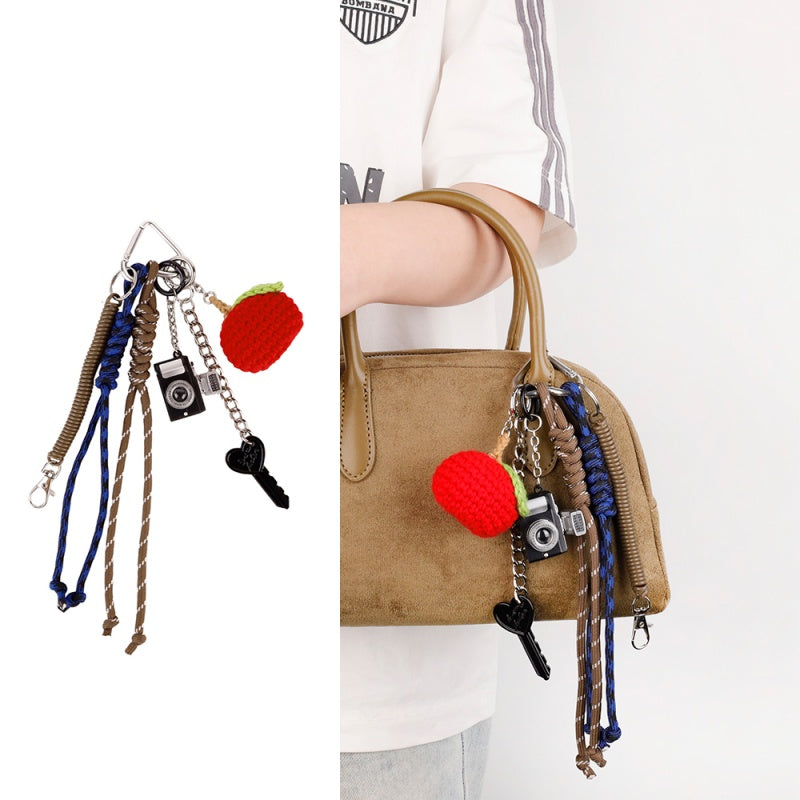 Colorful Fruit Keychain | Handmade Braided Rope Charm