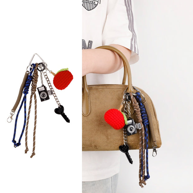 Colorful Fruit Keychain | Handmade Braided Rope Charm