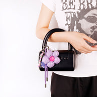 Fashion Blogger Lanyard | 3D Flower & Ribbon Charm for Bag