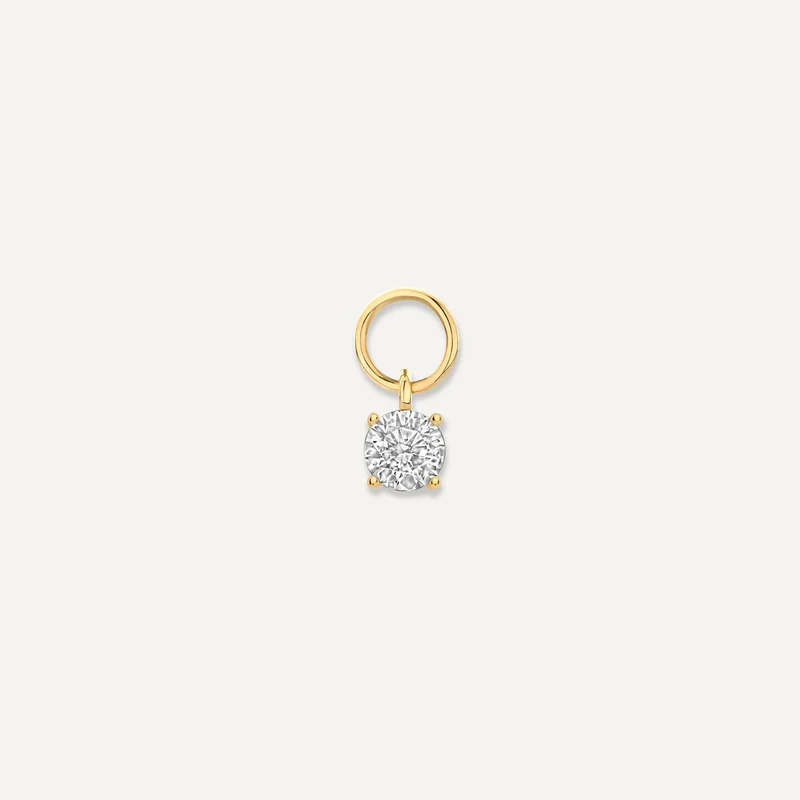 Round Zircon Charm