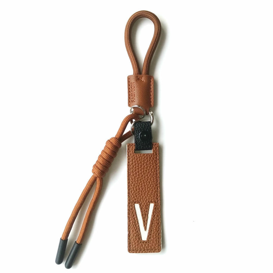 Whale Keychain | Leather Letter Charm | Cute Bag Pendant