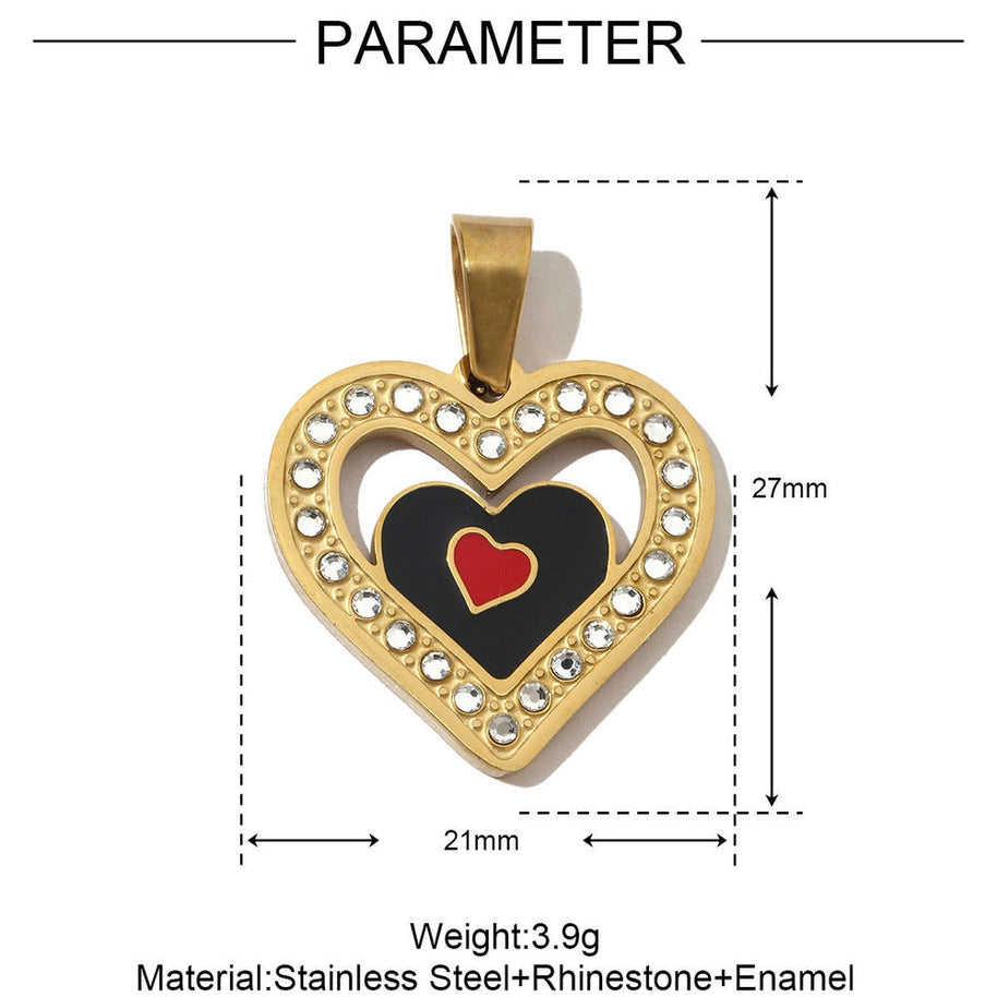 Modernist Hand Eye Pendant | Geometric Love Cross Charm