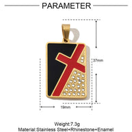 Modernist Hand Eye Pendant | Geometric Love Cross Charm