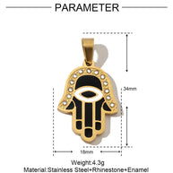 Modernist Hand Eye Pendant | Geometric Love Cross Charm