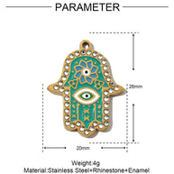 Modernist Hand Eye Pendant | Geometric Love Cross Charm