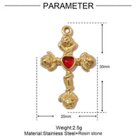 Modernist Hand Eye Pendant | Geometric Love Cross Charm