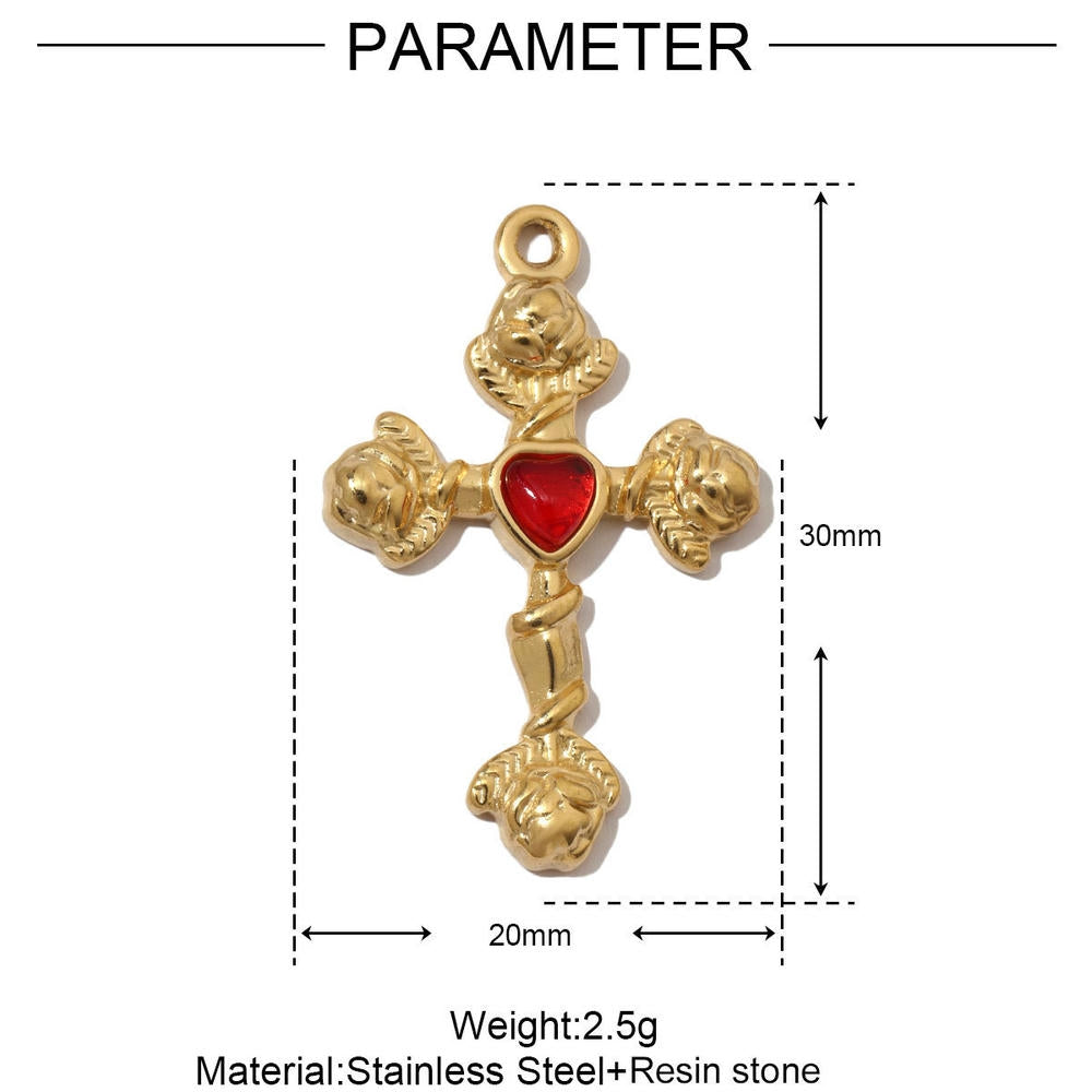 Modernist Hand Eye Pendant | Geometric Love Cross Charm