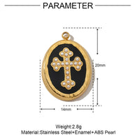 Modernist Hand Eye Pendant | Geometric Love Cross Charm