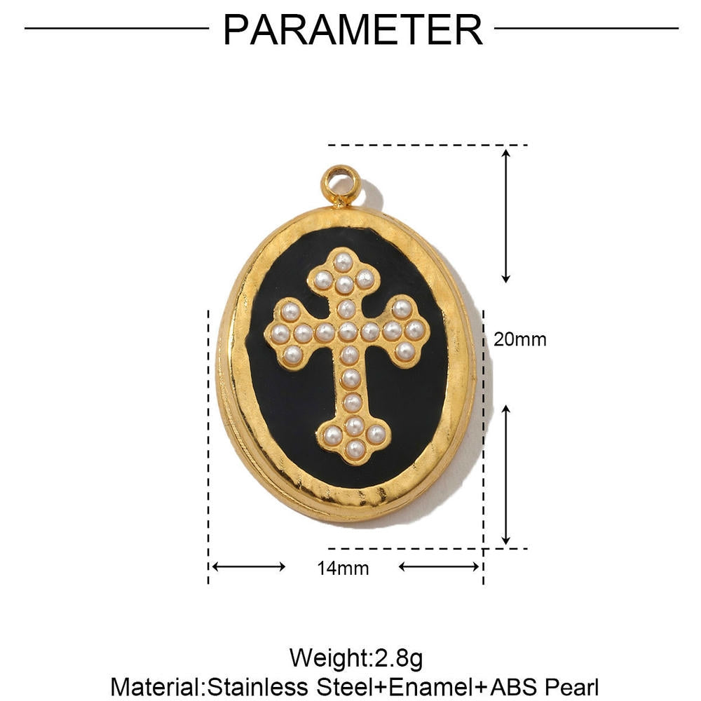 Modernist Hand Eye Pendant | Geometric Love Cross Charm