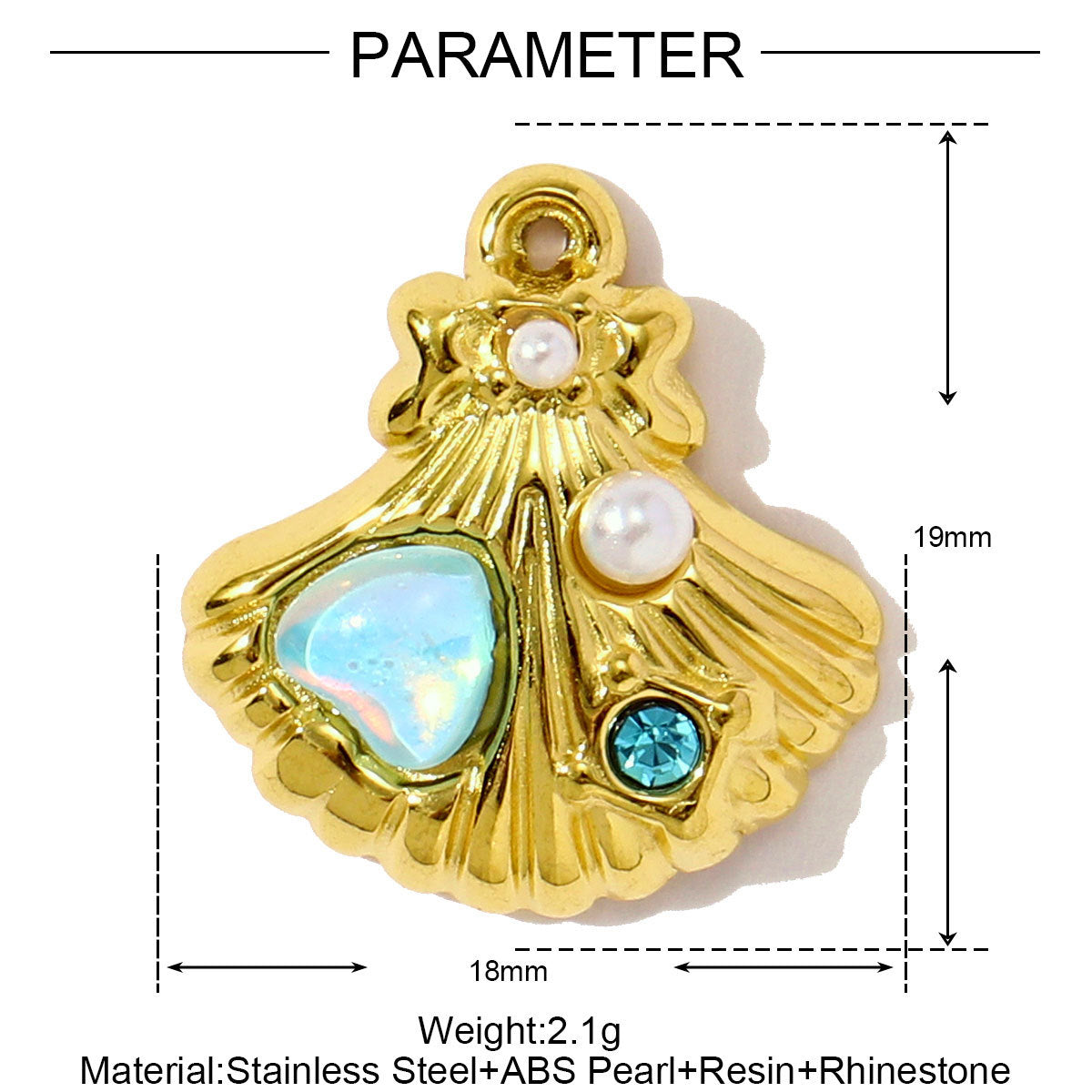 Shell Fish Pendant | Colorful Ocean Life Enamel Steel Charm