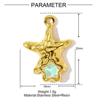Shell Fish Pendant | Colorful Ocean Life Enamel Steel Charm