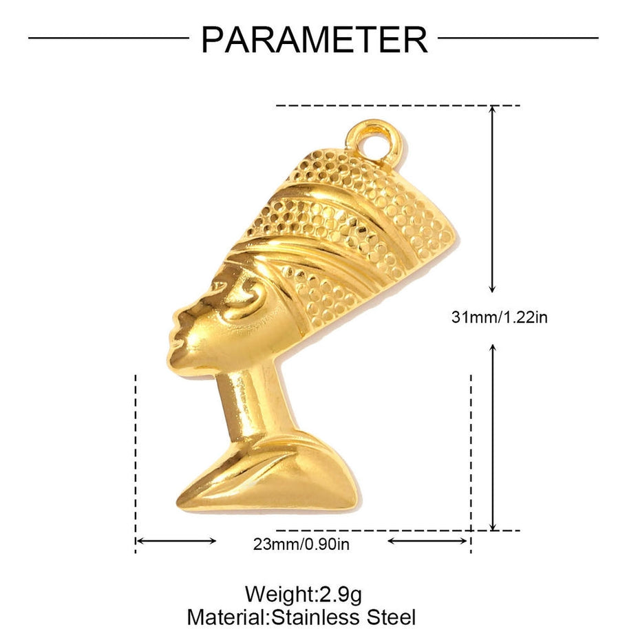 Fatima Hand Pendant | Ethnic Egyptian Pharaoh Steel Charm