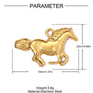 Unicorn Pegasus Pendant | Fantasy Dream Deer Steel Charm