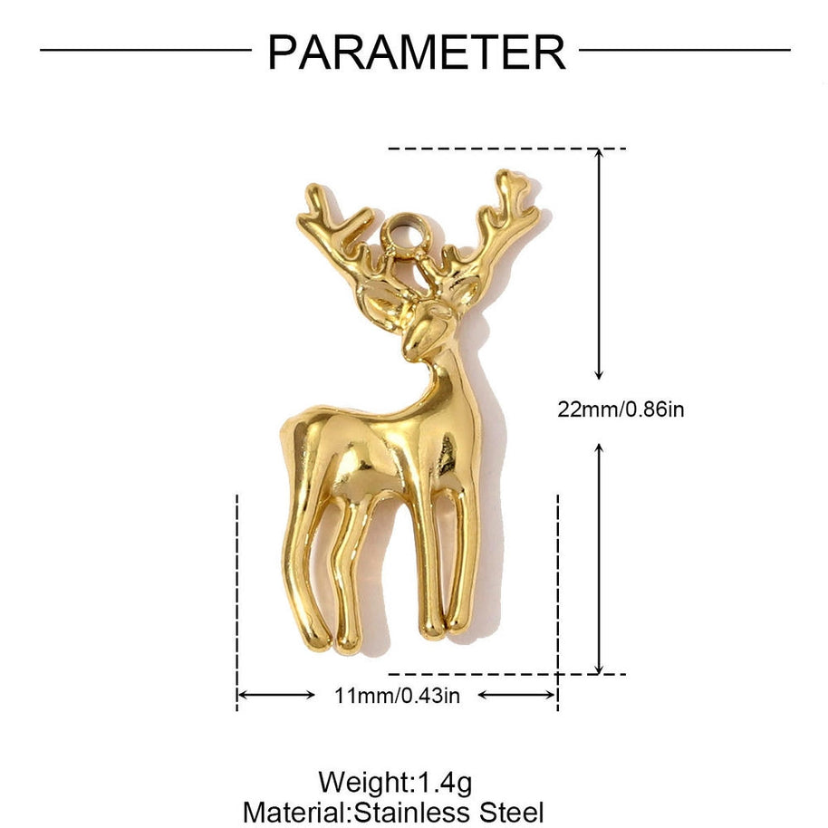 Unicorn Pegasus Pendant | Fantasy Dream Deer Steel Charm