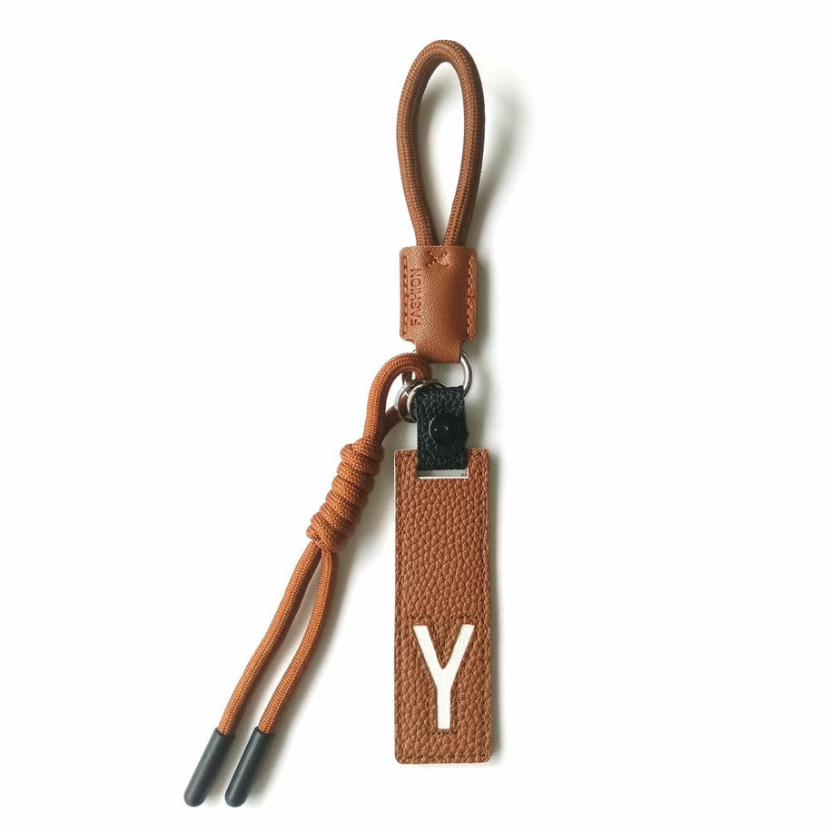 Whale Keychain | Leather Letter Charm | Cute Bag Pendant