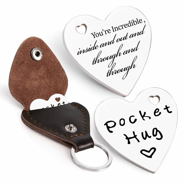 Guitar Pick Keychain | Heart Leather | Music Lover Gift