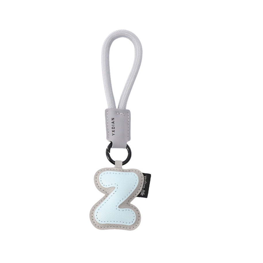 Letter Keychain | Leather Alphabet Charm | Dopamine Style