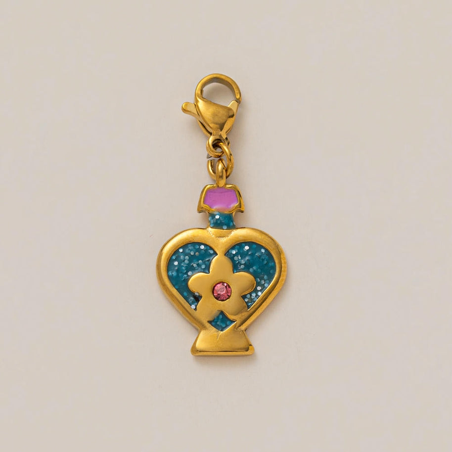 Waterproof Steel Colorful Heart Cartoon Pendant Bag Charm