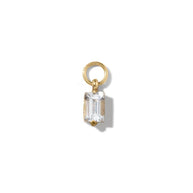 CZ Pendant Steel 18K Gold Vacuum Plating Adjustable Chain