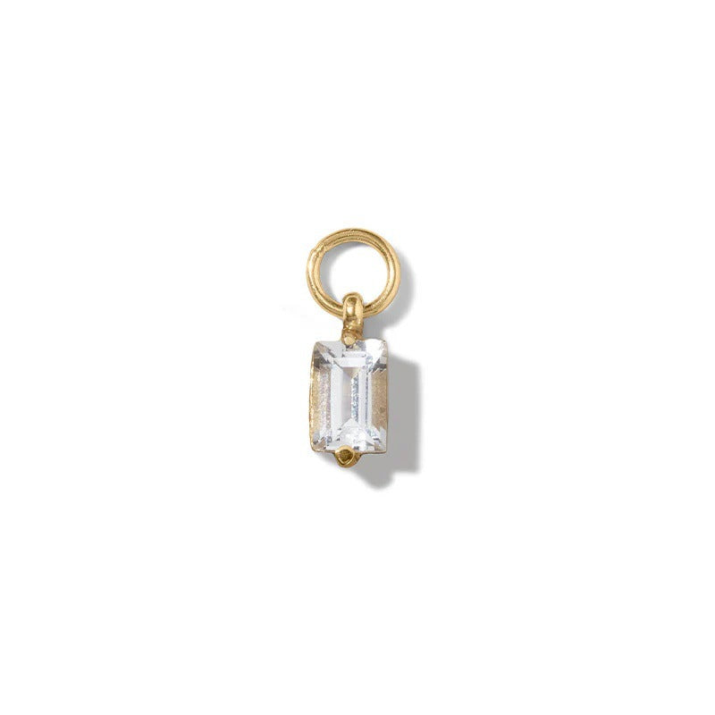 CZ Pendant Steel 18K Gold Vacuum Plating Adjustable Chain