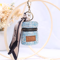 Rhinestones Headphone Pouch | Keychain Zero Bag | Luxury