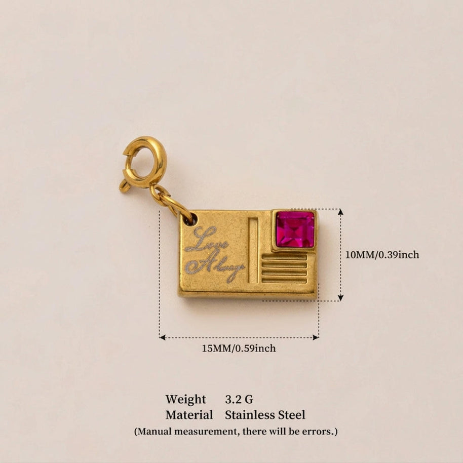 Stainless Steel Trendy Design Valentine Zircon Pendant